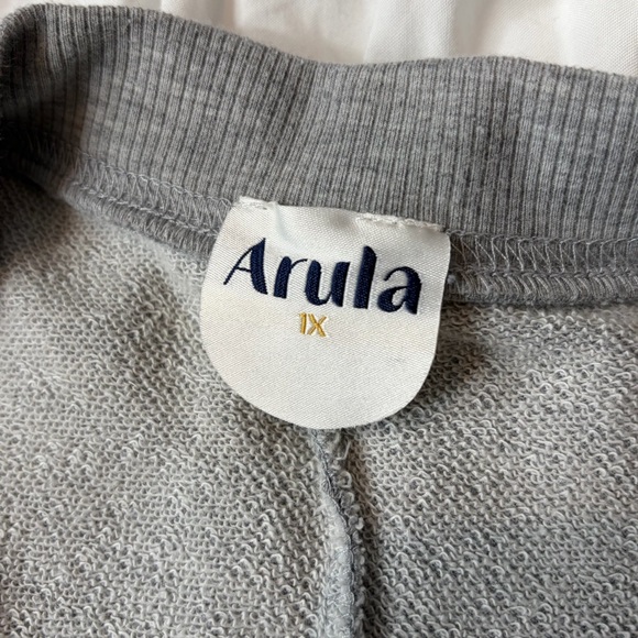 Arula plus size oversized white grey casual trendy sweatshirt dress size 1x - Picture 2 of 14